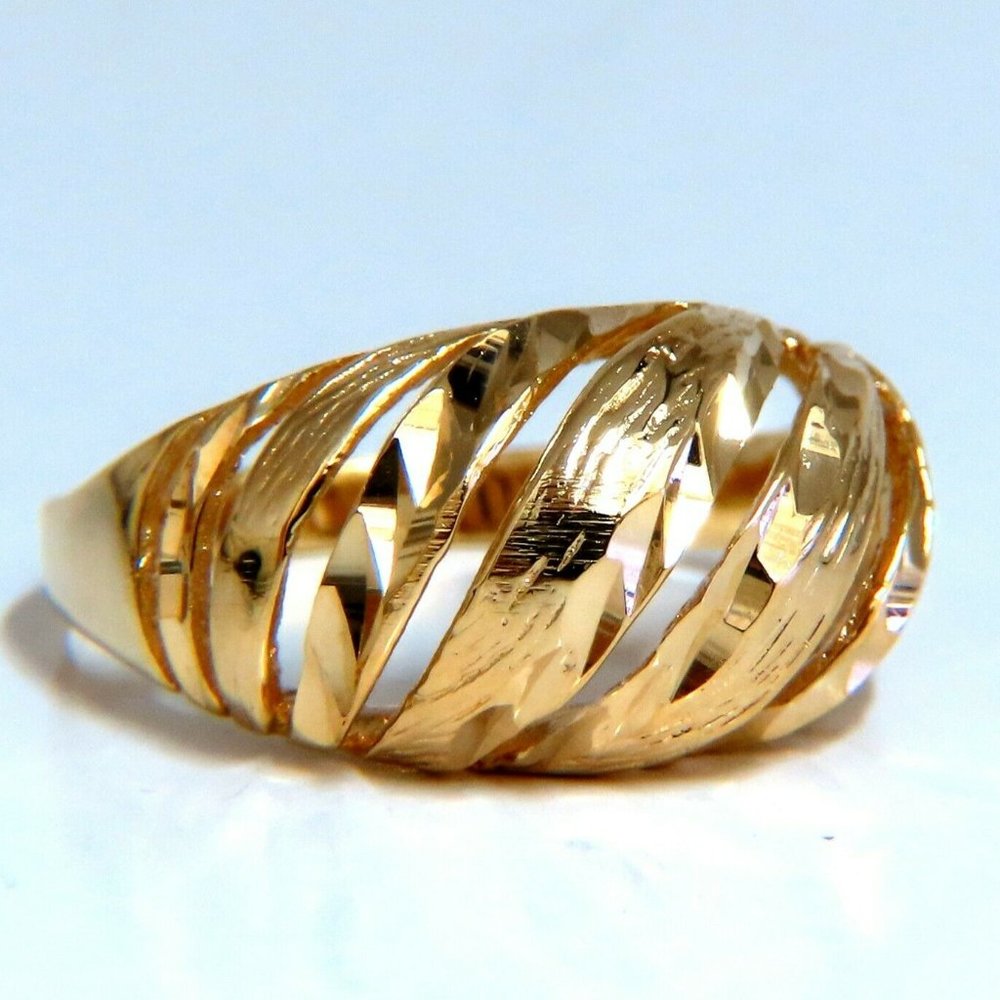 Dome Staggered 14kt Ring*